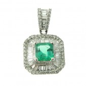 Emerald & Diamond Pendant 