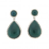 Agate & Diamond Earrings