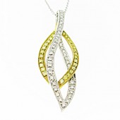 Fancy Yellow & White Diamond Pendant