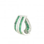 Emerald  & Diamond Pendant