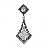 Black and White Diamond Pendant