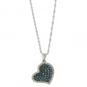 Blue and White Diamond Necklace