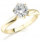 14k Yellow Gold 3/5 Ct. Solitaire Diamond Ring