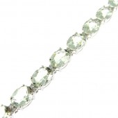 Green Amethyst & Diamond Bracelet