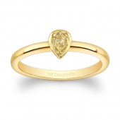 14k Yellow Gold Yellow Pear Shaped Diamond Fashion Ring