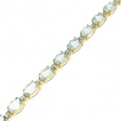 Aquamarine & Diamond Bracelet