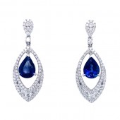 Sapphire & Diamond Earrings