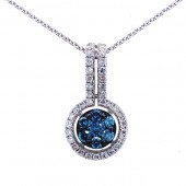 Blue & White Diamond Necklace