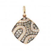 Fancy Brown and White diamond pendant