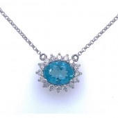 Apatite & Diamond Necklace