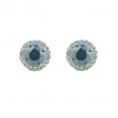 Blue & White Diamond Earring